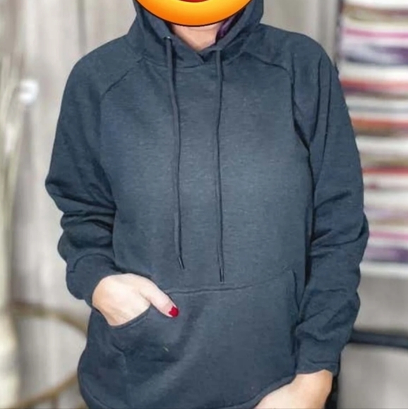 NWT Zenana drawstring hoodie sweatshirt with kangaroo pocket super soft size S - Picture 3 of 4